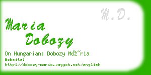 maria dobozy business card